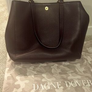 Dagne Dover Large Leather Laptop Tote